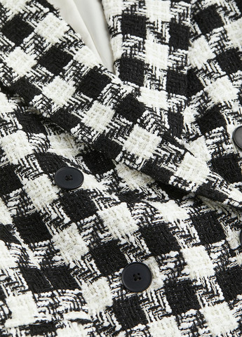 Черно-белый женский жакет H&M в клеточку - демисезонный