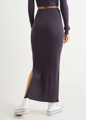 Темно-фиолетовая кэжуал однотонная юбка C&A карандаш