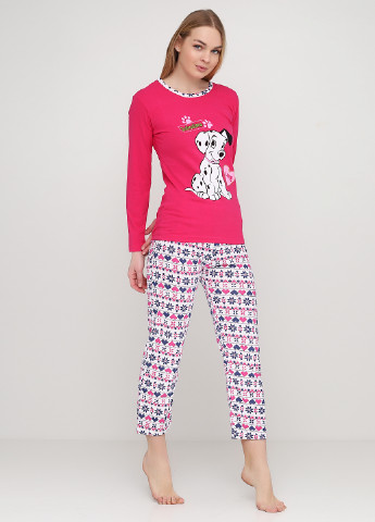 Малиновая всесезон пижама (лонгслив, брюки) Asma Pijama