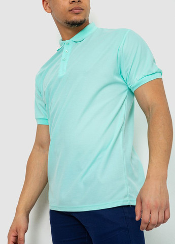 Мятная футболка-поло для мужчин Ager однотонная