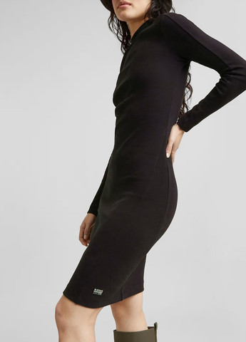 Чорна кежуал сукня сукня-водолазка G-Star Raw однотонна