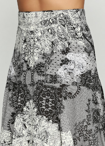 Серая кэжуал с орнаментом юбка Desigual мини