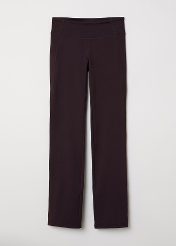Темно-бордовые спортивные демисезонные прямые брюки H&M