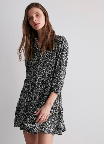 Чорна кежуал сукня Mudo з квітковим принтом