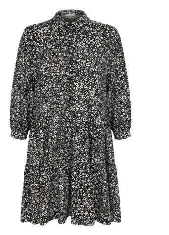 Чорна кежуал сукня Mudo з квітковим принтом