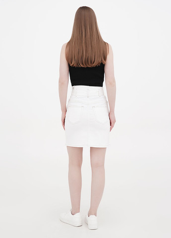 Белая джинсовая однотонная юбка Orsay