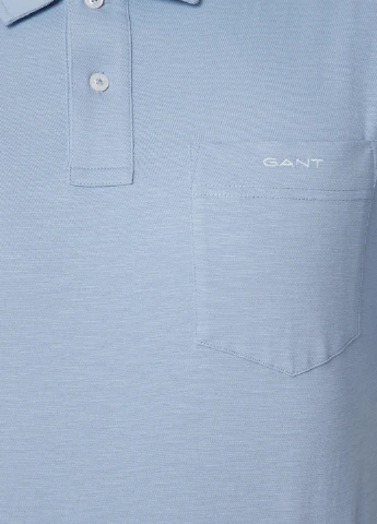 Голубой футболка-поло для мужчин Gant однотонная