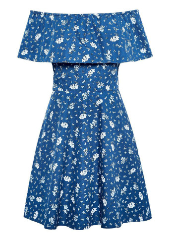 Синя кежуал сукня кльош Jack Wills з квітковим принтом