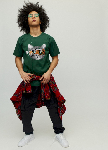 Темно-зелена футболка чоловіча YAPPI