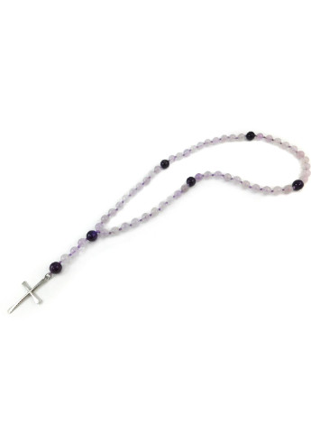 Вервиця для молитви Аметист, 28.5 см, срібло Fursa fashion чётки (253888224)