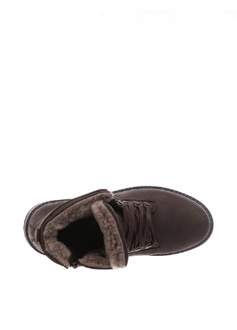 Темно-коричневые зимние ботинки тимберленды Ambruchi