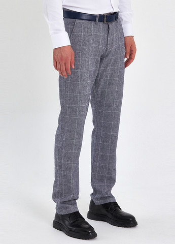 Серые классические летние прямые брюки Trend Collection