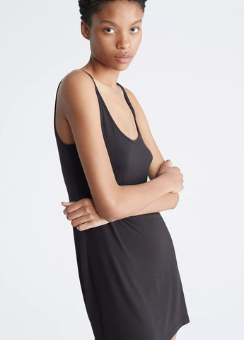 Черное домашнее платье платье-майка Calvin Klein однотонное