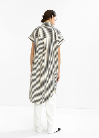 Чорно-білий кежуал сукня сукня-сорочка Parfois в смужку