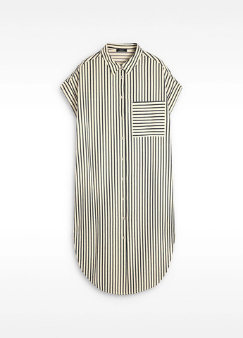 Чорно-білий кежуал сукня сукня-сорочка Parfois в смужку