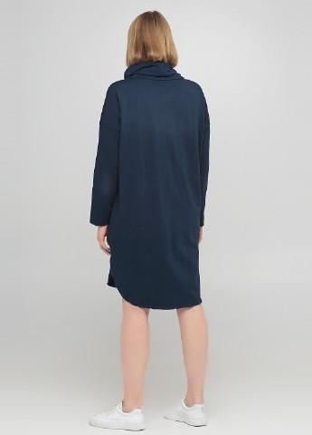 Темно-синя кежуал сукня сукня-світшот Made in Italy з написами
