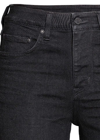 Черные демисезонные скинни, укороченные джинсы H&M