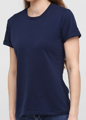 Синяя летняя футболка женская 19ж441-24 лиловый с коротким рукавом Malta