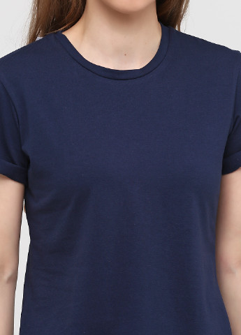 Синяя летняя футболка женская 19ж441-24 лиловый с коротким рукавом Malta