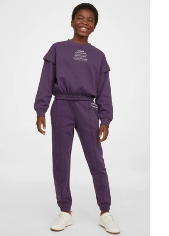 Спортивний костюм (світшот і джогери) 164 см 13-14 р Темно-фіолетовий H&M 9S057 (252296265)