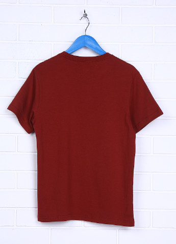 Бордовая летняя футболка с коротким рукавом Element