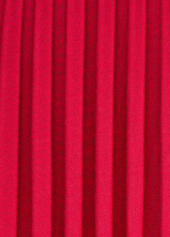 Красная кэжуал однотонная юбка Oodji плиссе