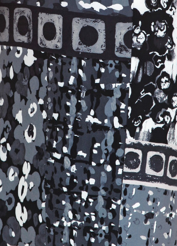 Комбинированное кэжуал платье Moschino с рисунком