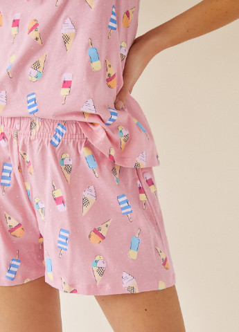 Розовая всесезон пижама (майка, шорты) майка + шорты Women'secret