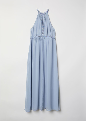 Блакитна вечірня сукня в грецькому стилі H&M однотонна