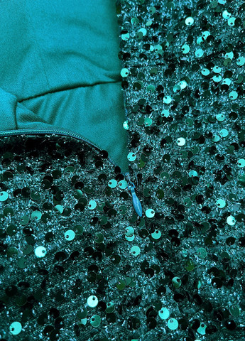 Темно-зелена вечірня сукня SHEIN однотонна