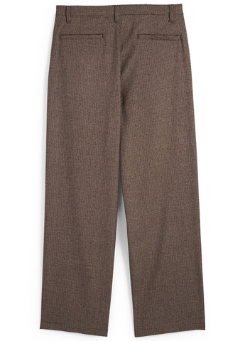 Коричневые кэжуал демисезонные прямые брюки C&A