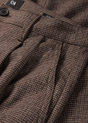 Коричневые кэжуал демисезонные прямые брюки C&A