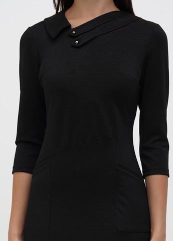 Чорна кежуал сукня Sassofono однотонна