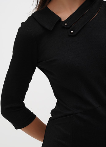 Чорна кежуал сукня Sassofono однотонна