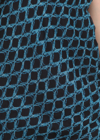 Голубое кэжуал платье Halston с абстрактным узором