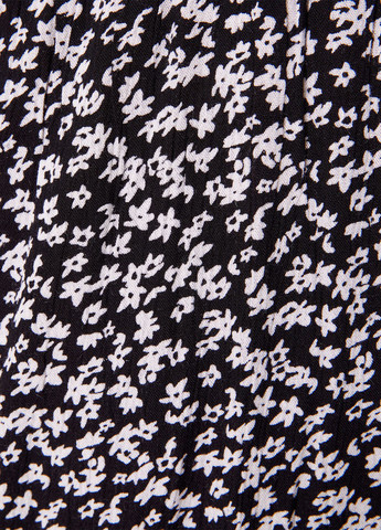 Чорно-білий кежуал сукня з відкритими плечима Jennyfer з квітковим принтом