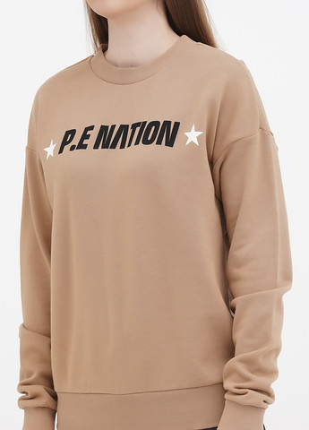 Світло-коричневий світшот H&M напис без декору (366488275)