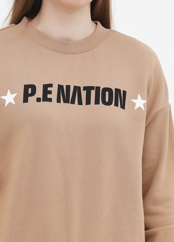 Світло-коричневий світшот H&M напис без декору (366488275)