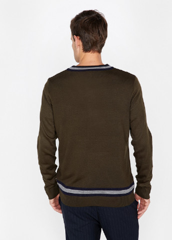 Оливковый (хаки) зимний пуловер пуловер KOTON