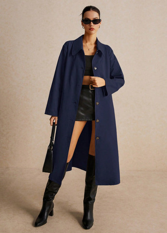 Плащ SHEIN тренчкот на пуговицах демисезон (333365975)