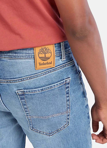 Голубые демисезонные зауженные джинсы Timberland