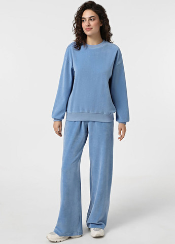 Блакитний світшот Promin однотонний без декору (323777812)