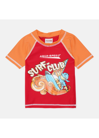 Футболка для плаванья SURF-CLUB T-SHIRT 2021 383-31 104 см Красный/Оранжевый (5908217620217) Aqua Speed (254296102)