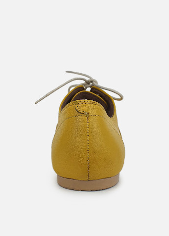Туфли оксфорды женские желтые кожаные осенние весенние Dino Bigioni