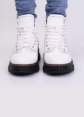 Черевики жіночі No Brand Ботинки однотонні білі