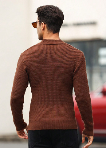 Коричневый демисезонный пуловер пуловер SHEIN