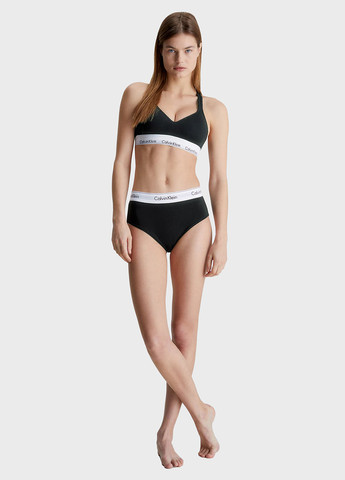 Чёрный топ бюстгальтер Calvin Klein без косточек хлопок
