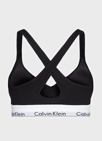 Чёрный топ бюстгальтер Calvin Klein без косточек хлопок