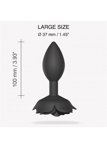 Анальная пробка OPEN ROSES L SIZE - BLACK ONYX Love To Love (254953864)