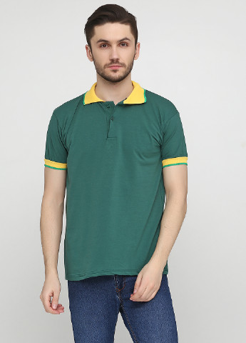 Зеленая футболка-поло для мужчин Chiarotex однотонная